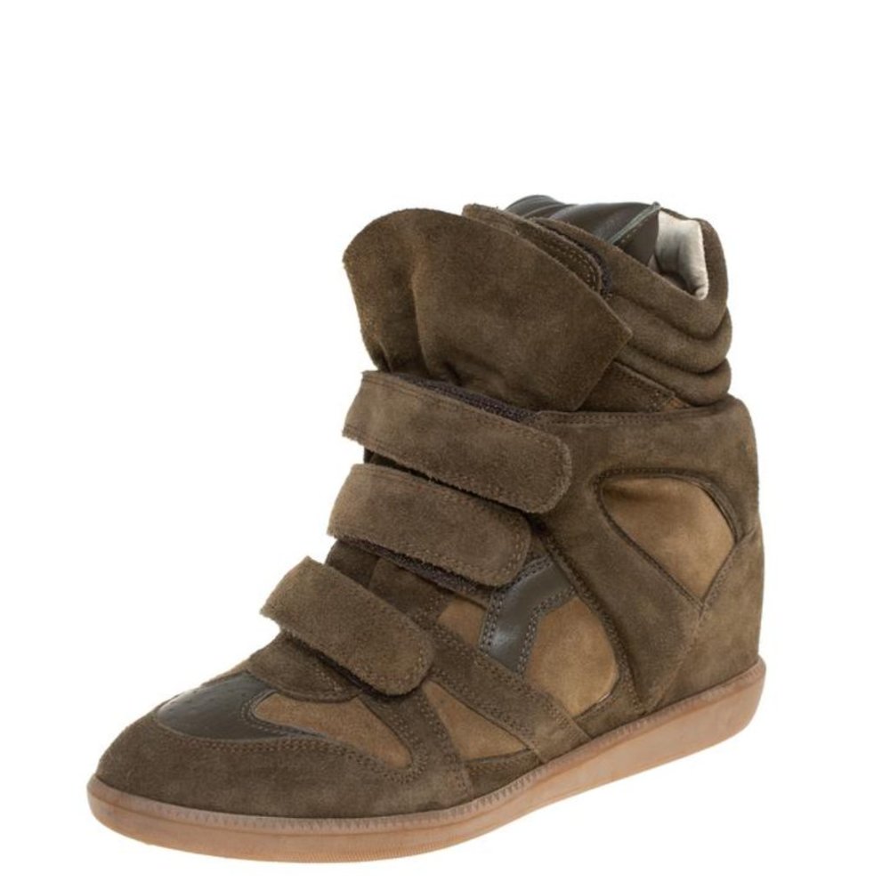 Isabel Marant Wedge beckett sneakers, brown, 37